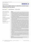 Research paper thumbnail of Index of host habitat preference explored by movement-based simulations and trap captures