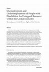 Unemployment and Underemployment of People with Disabilities: An Untapped Resource within the Global Economy Cover Page