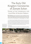 Vanthuyne, B., 2023, The early Old Kingdom cemeteries of Zawyet Sultan, EA 62, 4-7 Cover Page