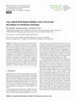 Research paper thumbnail of Age-ranked hydrological budgets and a travel time description of catchment hydrology