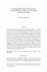 Research paper thumbnail of GENDER RESPONSIVE BUDGETING: A PROGRESSIVE APPROACH TOWARDS WOMEN IN INDIA