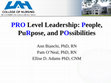 Research paper thumbnail of PRO Level Leadership: People, PuRpose, and POssibilities