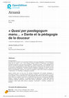 Research paper thumbnail of « ‘Quasi per paedagogum manu…’. Dante et la Pédagogie de la Douceur.», Arzanà, Cahiers de Littérature médiévale italienne, n°23, 2024, pp. 6-28.