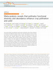 Meta-analysis reveals that pollinator functional diversity and abundance enhance crop pollination and yield Cover Page