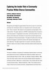 Research paper thumbnail of Exploring the Insider Role in Community : Exploring the Insider Role in Community Practice Within Diverse Communities