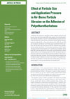 Effect of Particle Size and Application Pressure in Air-Borne Particle Abrasion on the Adhesion of Polyetheretherketone. Cover Page