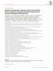 Research paper thumbnail of Baseline characteristics, disease severity and treatment history of patients with atopic dermatitis included in the German AD Registry TREATgermany