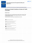 Research paper thumbnail of Working and Health Conditions of Italian Air Traffic Controllers