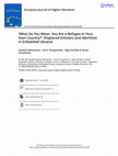 Research paper thumbnail of 'What Do You Mean, You Are a Refugee in Your Own Country?': Displaced Scholars and Identities in Embattled Ukraine