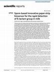 Spore-based innovative paper-strip biosensor for the rapid detection of ß-lactam group in milk Cover Page