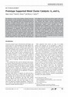 Research paper thumbnail of Prototype Supported Metal Cluster Catalysts: Ir4 and Ir6