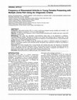 Frequency of Rheumatoid Arthritis in Young Females Presenting with Multiple Joints Pain Using Acr Diagnostic Criteria Cover Page