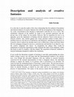 Research paper thumbnail of Description and analysis of creative fantasies