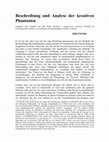 Research paper thumbnail of Beschreibung und Analyse der kreativen Phantasien