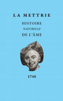 La Mettrie, Histoire naturelle de l’âme Cover Page