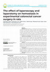 Research paper thumbnail of The effect of laparoscopy and laparotomy on hemostasis in experimental colorectal cancer surgery in rats