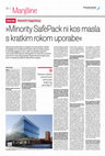 Research paper thumbnail of Minority SafePack ni kos masla s kratkim rokom uporabe, in: Primorski dnevnik Torek, 2. aprila 2024