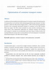 Research paper thumbnail of Optimization of container transport routes