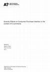 Scarcity effects on consumer purchase intention in the context of E-commerce Cover Page