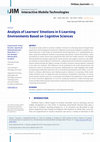 Analysis of Learners' Emotions in E-Learning Environments Based on Cognitive Sciences Cover Page