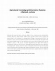 Research paper thumbnail of Agricultural Knowledge and Information Systems: A Network Analysis