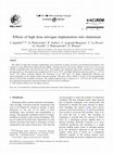 Research paper thumbnail of Effects of high dose nitrogen implantation into aluminum