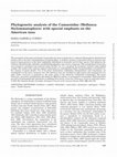 Research paper thumbnail of Phylogenetic analysis of the Camaenidae (Mollusca: Stylommatophora) with special emphasis on the American taxa