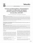 Factores sociodemográficos y fisiopatológicos asociados a la tuberculosis del sistema nervioso central en un Hospital Público de Lima-Perú, 2014-2017 Cover Page