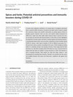 Research paper thumbnail of Spices and herbs: Potential antiviral preventives and immunity boosters during COVID-19