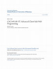 CSCI 491.00: ST: Advanced Client-Side Web Programming Cover Page