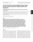 Research paper thumbnail of A novel mucosal vaccine targeting Peyer's patch M cells induces protective antigen-specific IgA responses