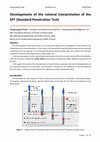 Developments of the rational interpretation of the SPT (Standard Penetration Test Cover Page