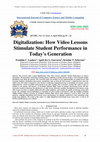 Digitalization: How Video Lessons Stimulate Student Performance in Today’s Generation Cover Page