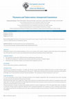 Research paper thumbnail of Thymoma and Tuberculoma: Unexpected Coexistence