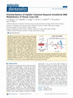 Research paper thumbnail of Potential Markers of Cisplatin Treatment Response Unveiled by NMR Metabolomics of Human Lung Cells