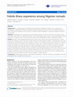 Research paper thumbnail of Febrile illness experience among Nigerian nomads