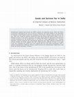 Research paper thumbnail of Goods and Services Tax in India