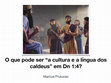 Research paper thumbnail of O que pode ser “a cultura e a língua dos caldeus” em Dn 1-4?