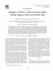 Changes in Pattern of Macronutrient Intake During Aging in Male and Female Rats Cover Page