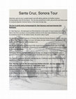 Research paper thumbnail of One-day tour along the Santa Cruz River, Sonora