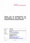 Advies over de bruikbaarheid van LSVI-tabellen in het kader van de Programmatische Aanpak Stikstof Cover Page