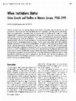 Research paper thumbnail of When Institutions Matter - Union growth and Decline in Western Europe