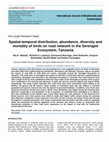 Spatial-temporal distribution, abundance, diversity and mortality of birds on road network in the Serengeti Ecosystem, Tanzania Cover Page