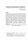 Research paper thumbnail of Destinação de resíduos sólidos urbanos: estratégias para a modernização em cidades médias no oeste paranaense