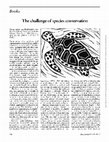 The Challenge of Species Conservation Conservation and Biodiversity Andrew P. Dobson Cover Page