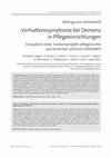 Verhaltenssymptome bei Demenz in Pflegeeinrichtungen Cover Page