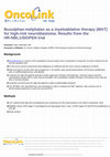 Research paper thumbnail of Busulphan-melphalan as a myeloablative therapy (MAT) for high-risk neuroblastoma: Results from the HR-NBL1/SIOPEN trial