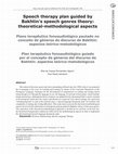 Plano terapêutico fonoaudiológico pautado no conceito de gêneros do discurso de Bakhtin: aspectos teórico-metodológicos Cover Page