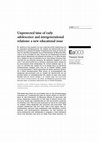 Research paper thumbnail of Donati, Pierpaolo. " Unprotected time of early adolescence and intergenerational relations: a new educational issue" . ESE. Estudios sobre educación. 2002, Nº 3, PÁG.7- 34