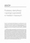 Podstawy identyfikacjii typologii wypowiedzi w mediach masowych Cover Page